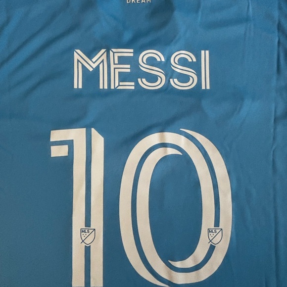 adidas Inter Miami CF Messi #10 MLS Soccer Jersey Large Blue Pink White - Picture 9 of 9